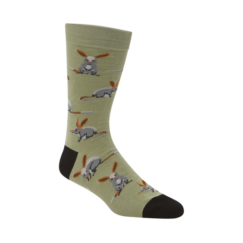 Australian Bilby Mens Bamboo Crew Socks - The Sockery