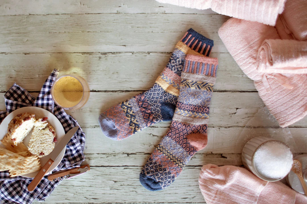 Mirage Recycled Cotton Crew Socks - The Sockery