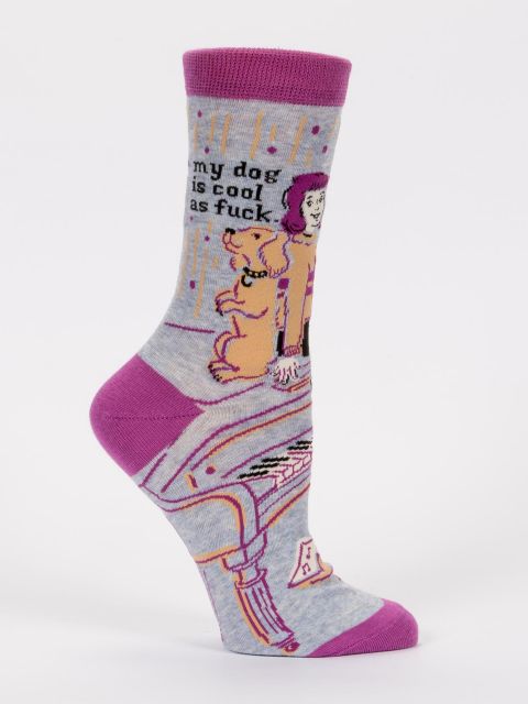 My Dog is Cool as Fuck Women's Crew Sock - The Sockery