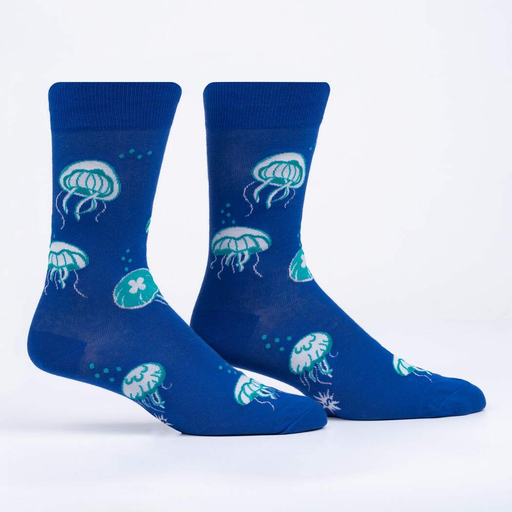 Nice to Sea You Men's Crew Socks - Glow in the Dark