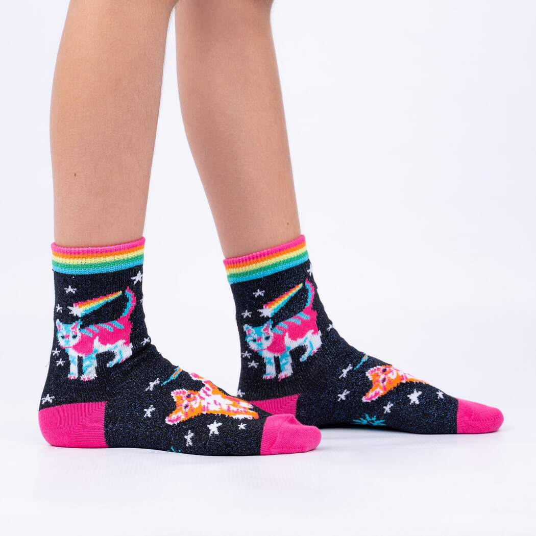 Space Cats Kids Crew Sock - 3 Pack - The Sockery