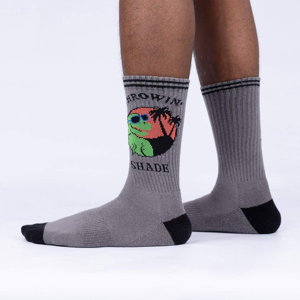 Throwin' Shade Men's Athletic Crew Socks - The Sockery