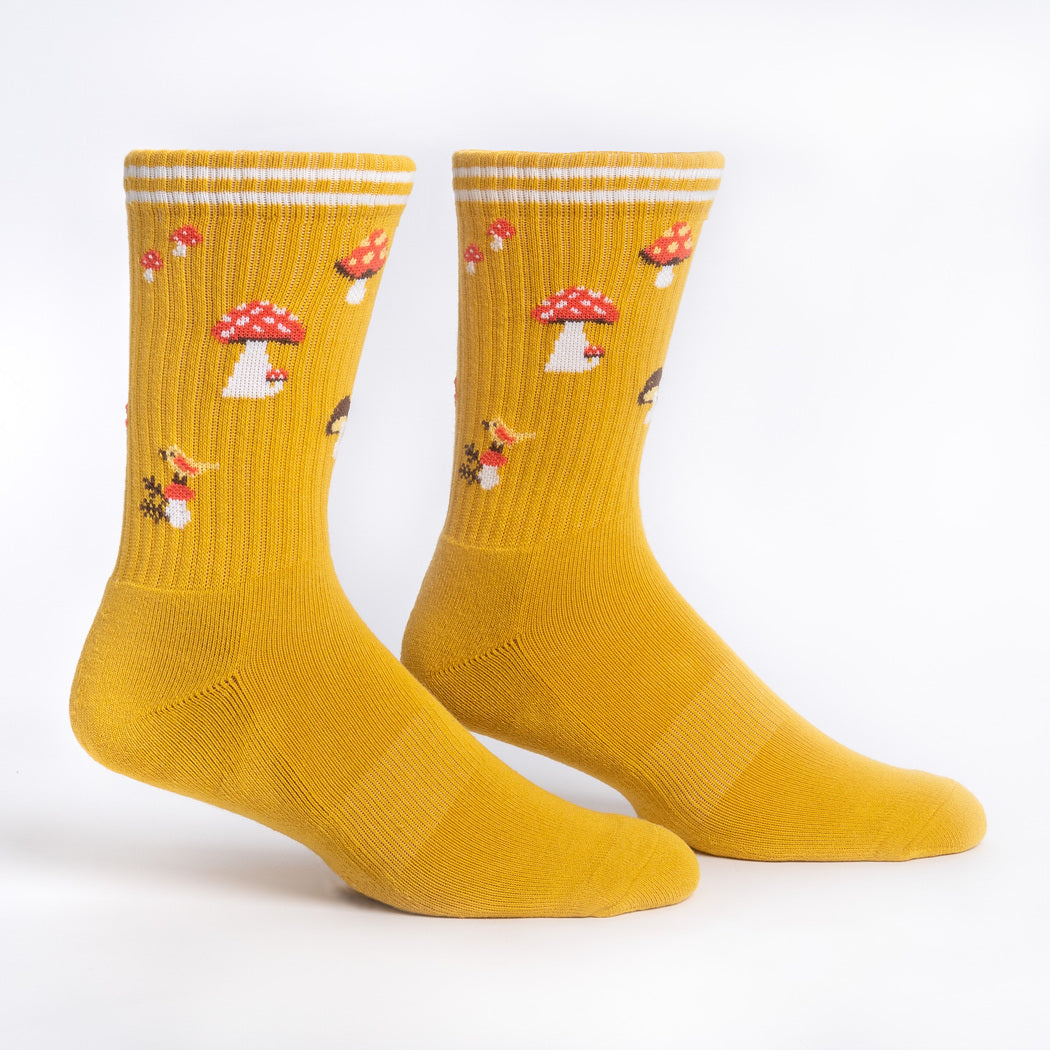 Shrooms Athletic Crew Sock - The Sockery
