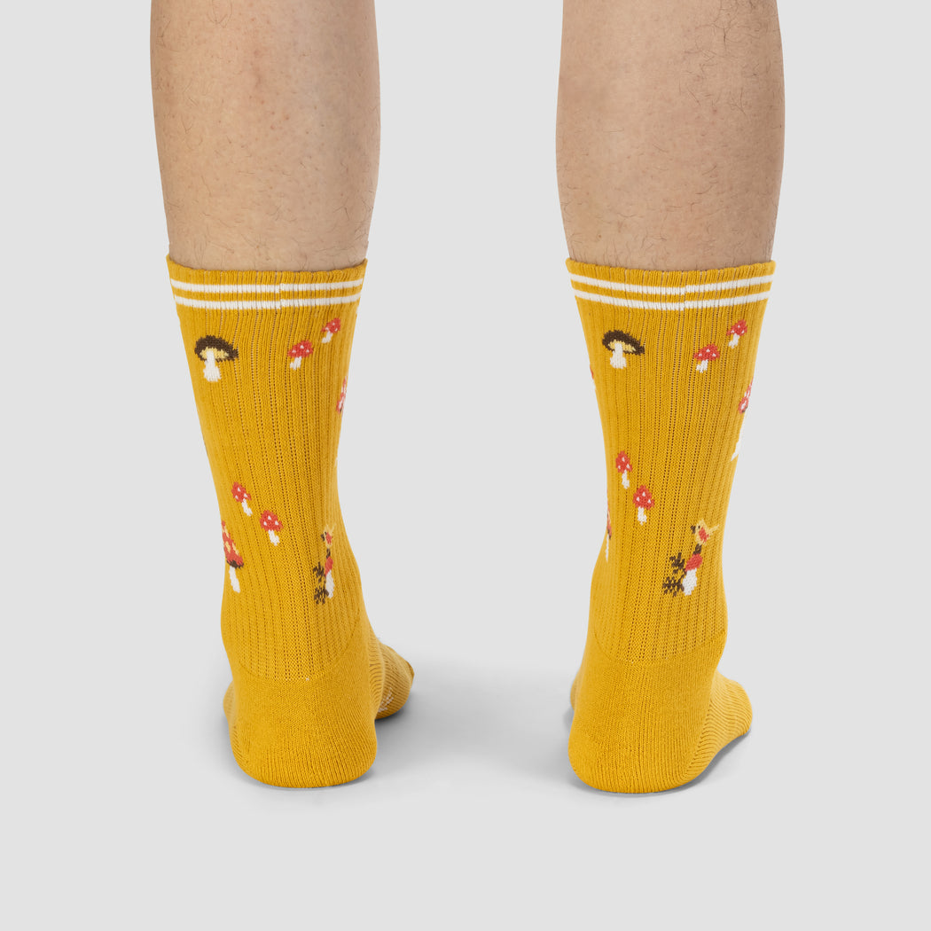 Shrooms Athletic Crew Sock - The Sockery