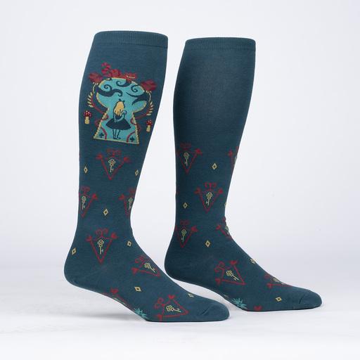 Alice In Wonderland Knee High Sock - Extra Stretchy