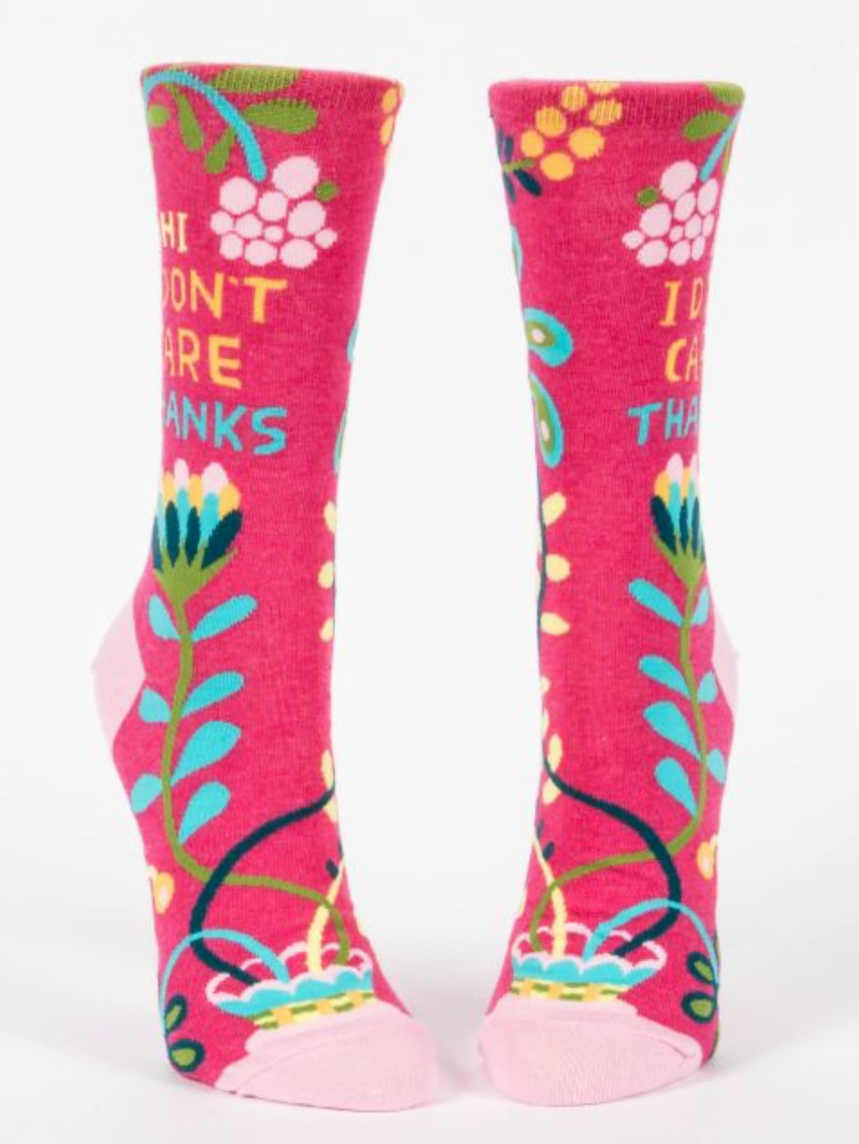 Hi I Don't Care Thanks Women's Crew Sock