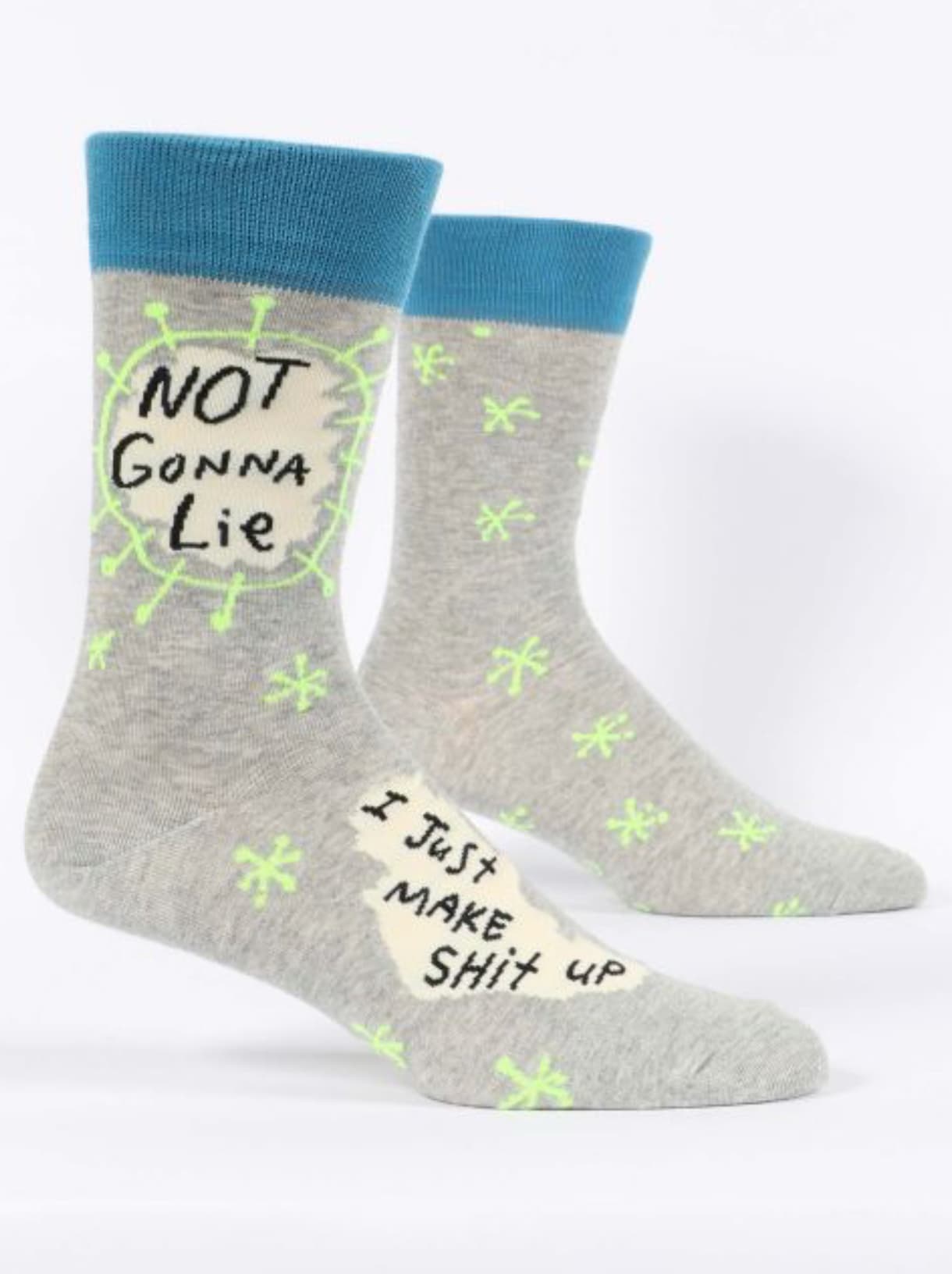 Not Gonna Lie, I Just Make Shit Up Men's Crew Sock  - The Sockery