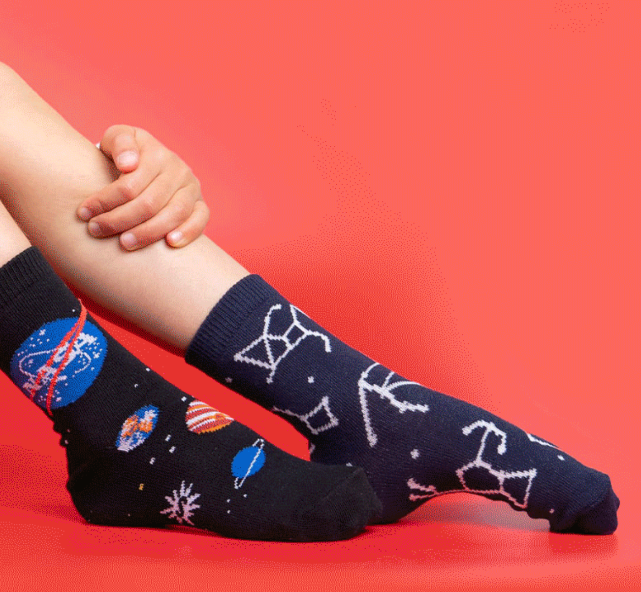 Solar System Kids Crew Sock - 3 Pack, Glow in the dark The Sockery