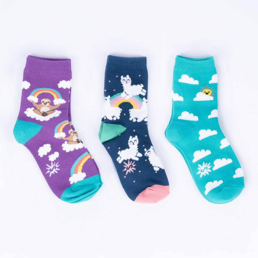 Sloth Dreams Kids Crew Sock - 3 Pack - The Sockery