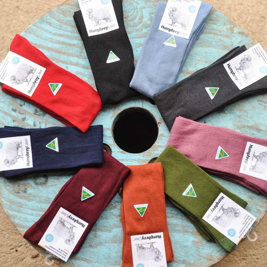 Merino Wool Women's Knee High Socks in Lichen - Aussie Made