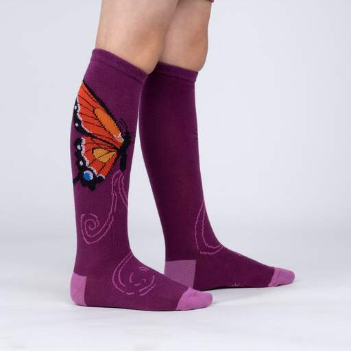The Monarch Butterfly Kids Knee High Sock