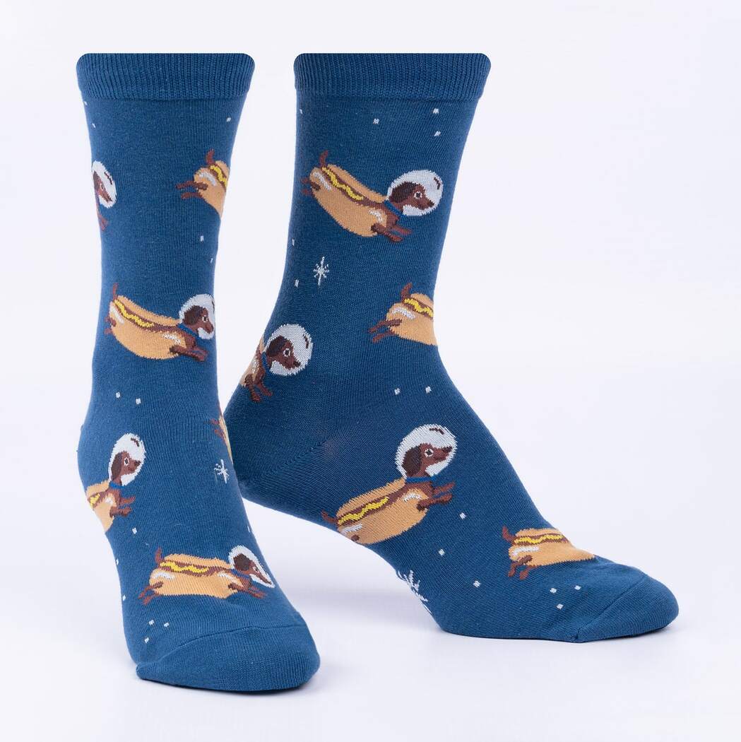 Weiner Dogs, in Space! Women's Crew Sock - The Sockery