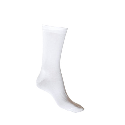 Australian made pure white bamboo crew sock - The Sockery