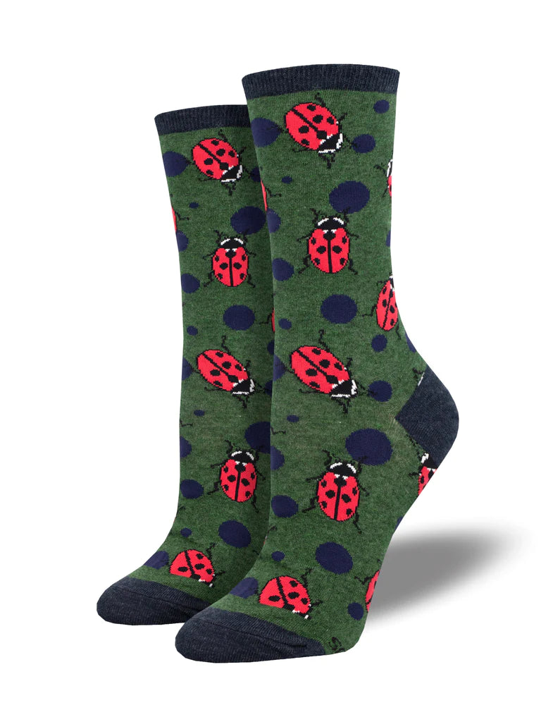 Ladybugs Women's Crew Socks - The Sockery