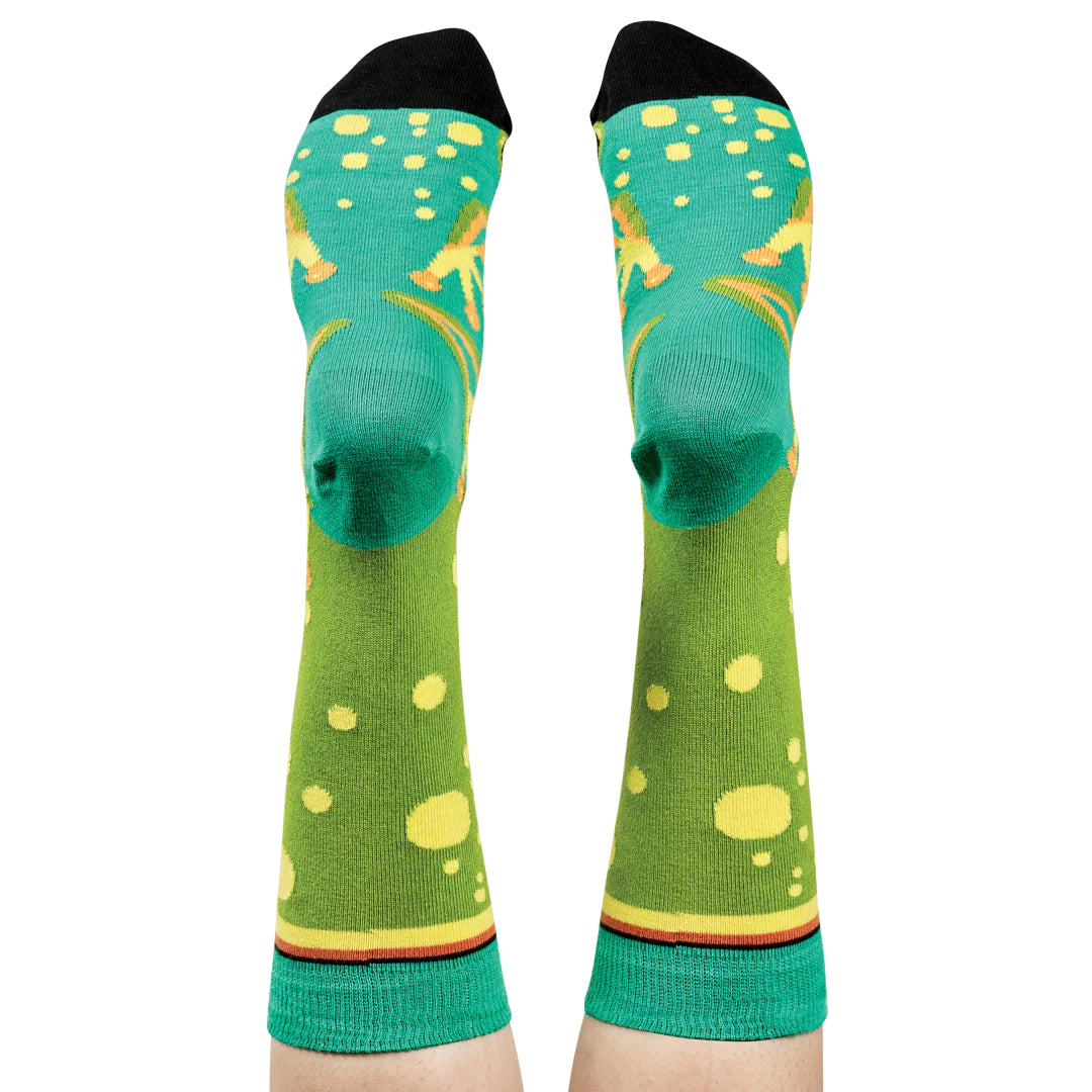 Green Tree Frog Crew Socks - The Sockery