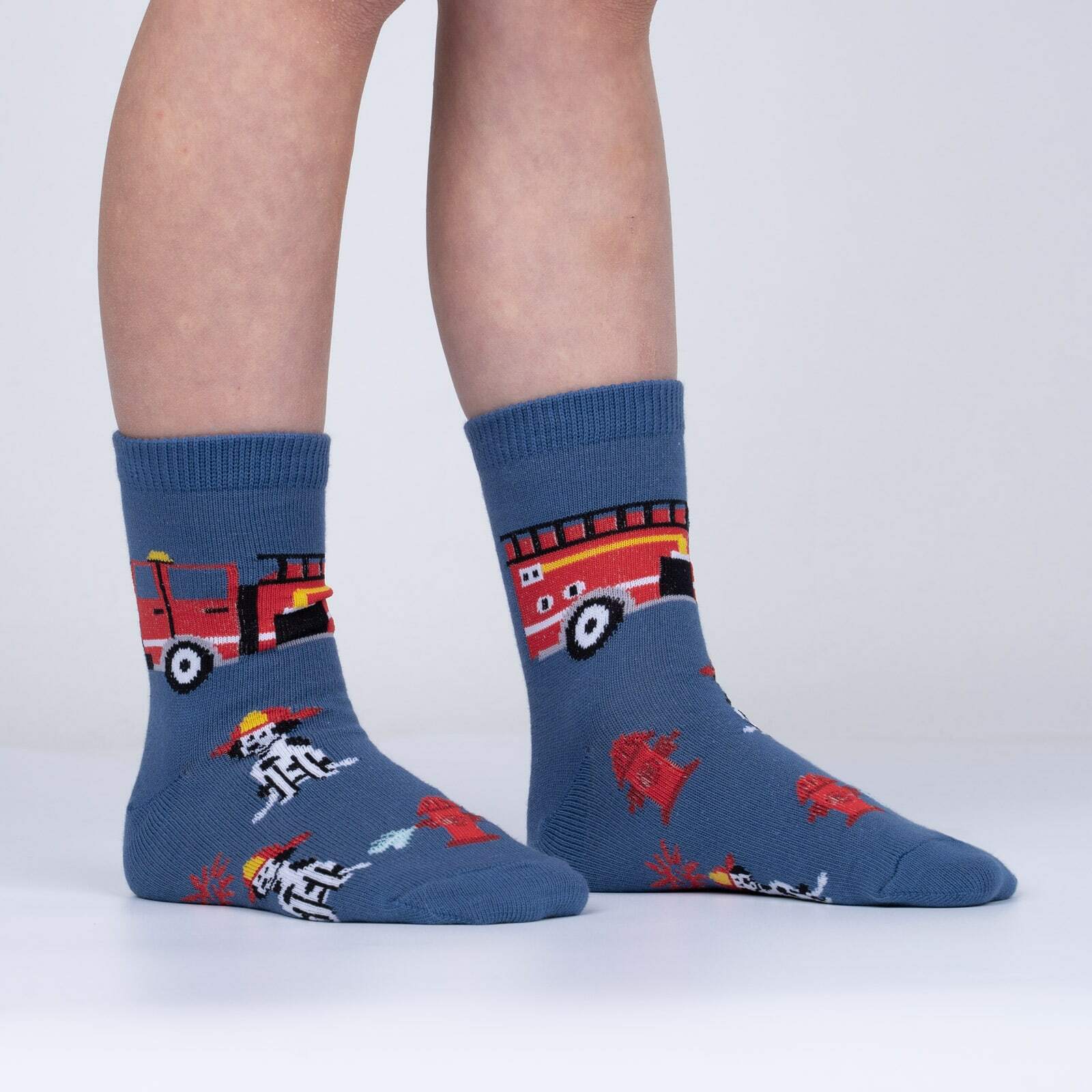 Fire truck Pup Kids Crew Socks - The Sockery