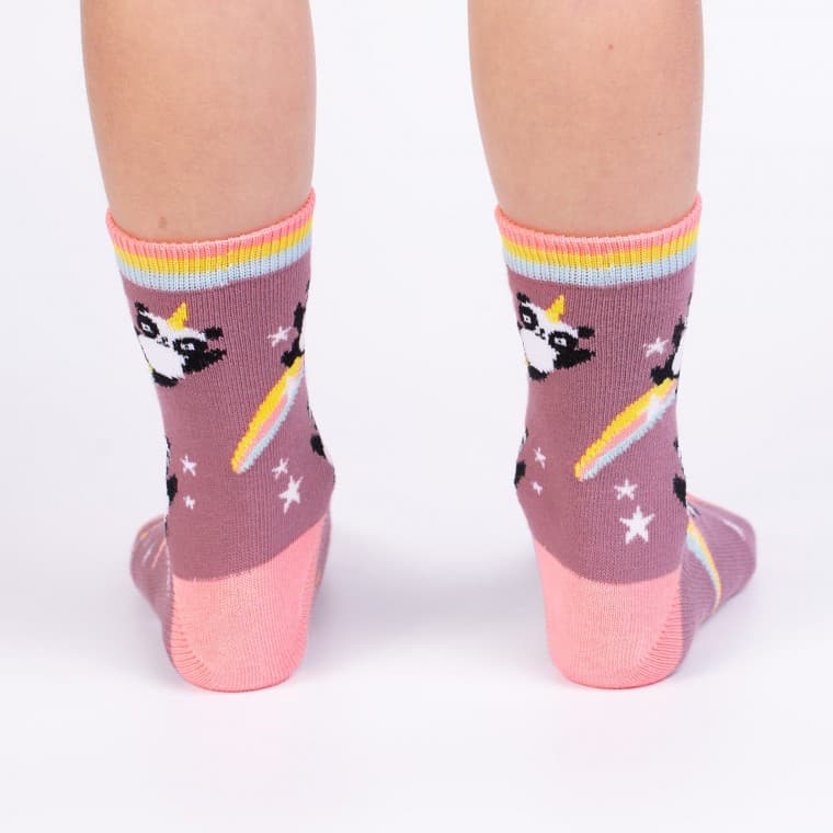 Kids Pandacorn Crew Socks (Aged 3-6yrs)