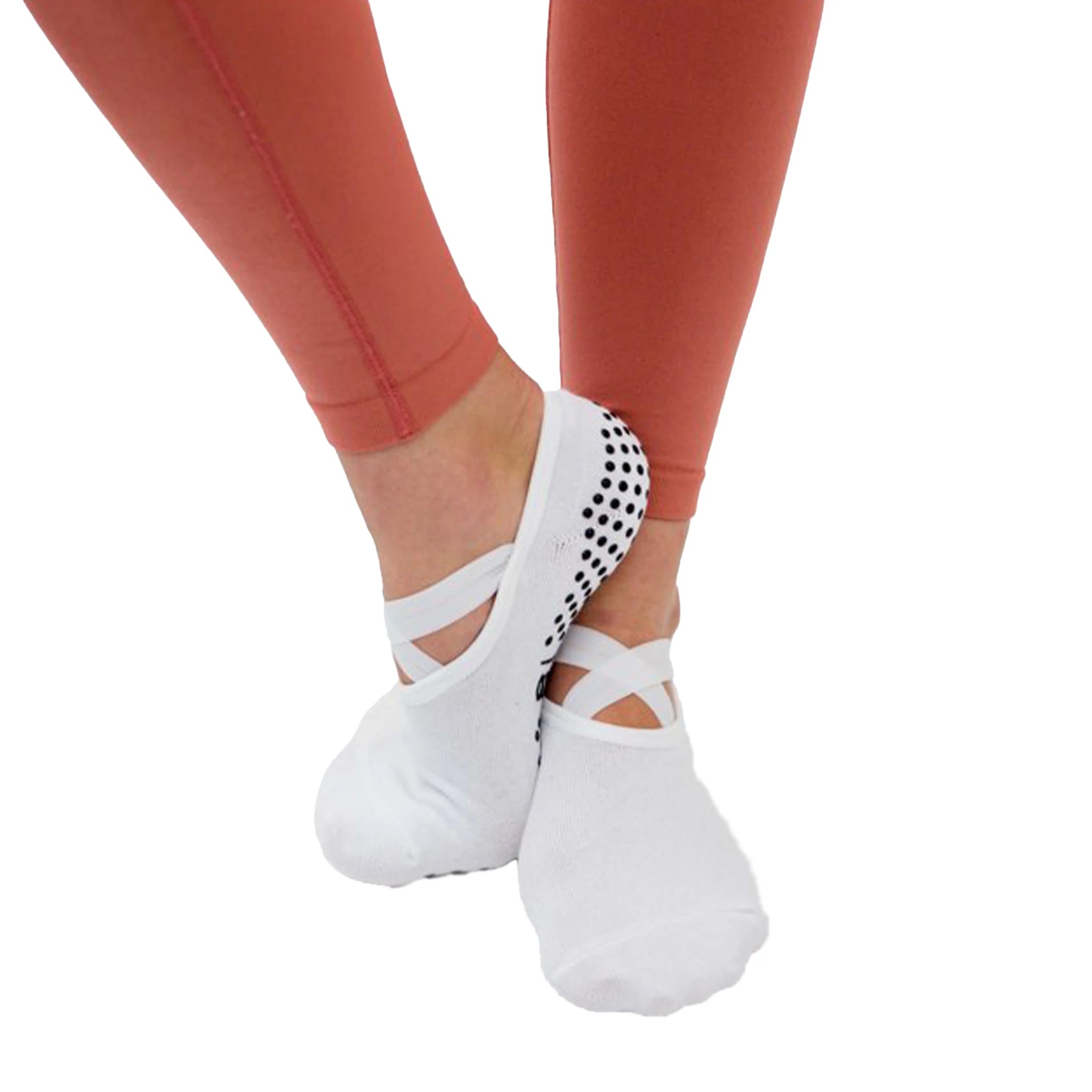 Ballet Non Slip Grip Sock in White - The Sockery
