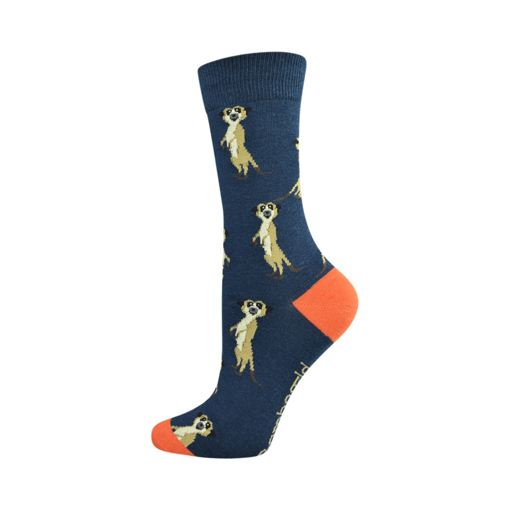 Meerkat Womens Bamboo Crew Socks - The Sockery