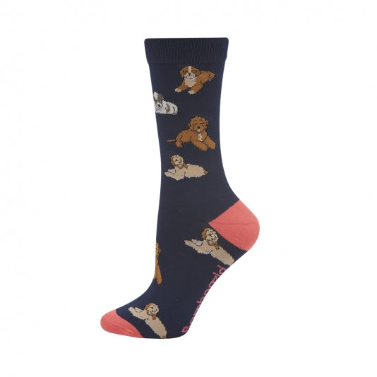 Cavoodles Women's Bamboo Crew Socks