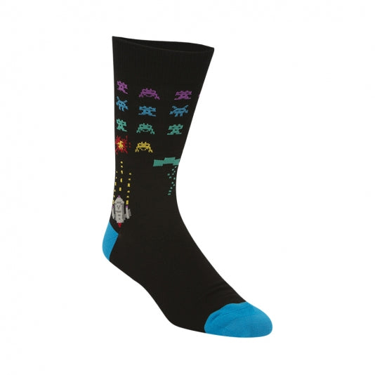 Mens Space Invaders Bamboo Crew Socks - The Sockery