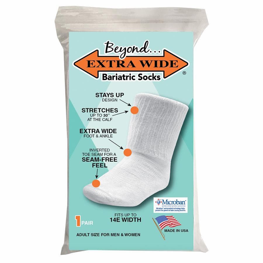 Bariatric Socks in white - The Sockery