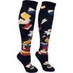 Bibliophile Womens Knee High Socks in Black