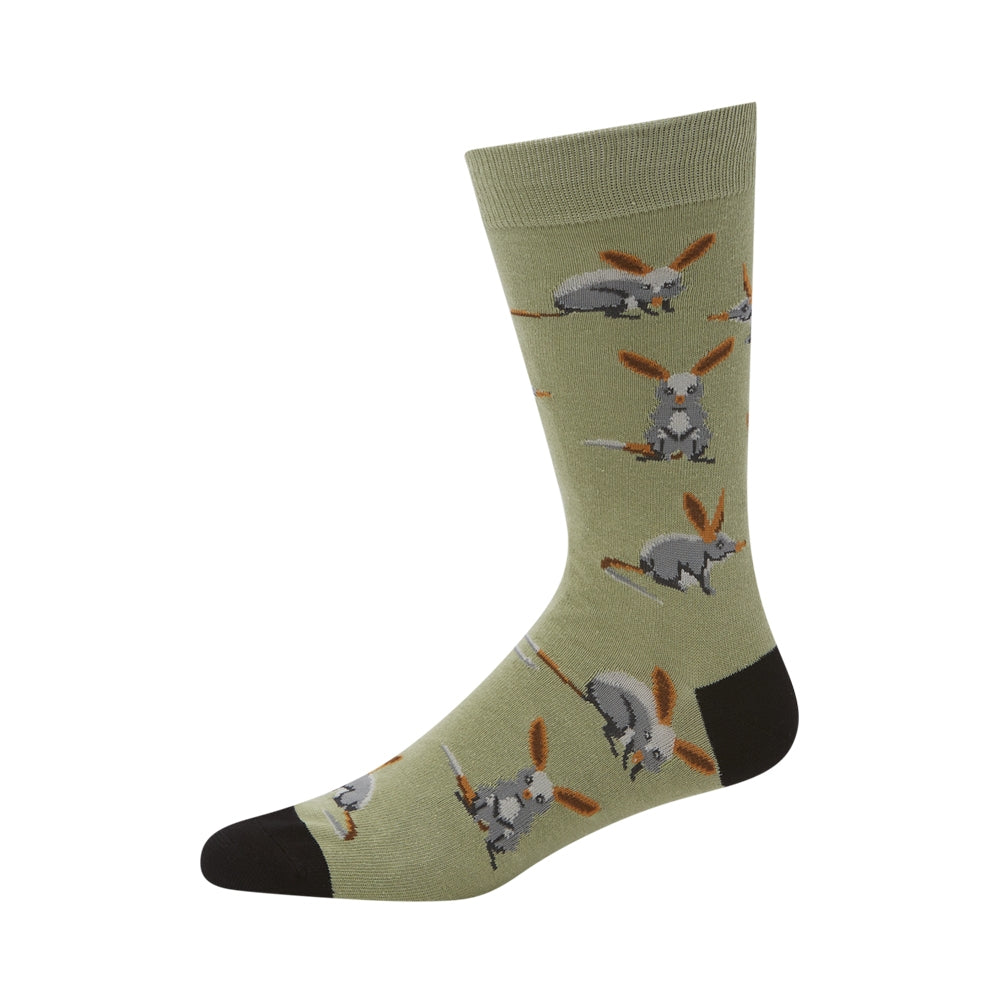 Australian Bilby Mens Bamboo Crew Socks -The sockery