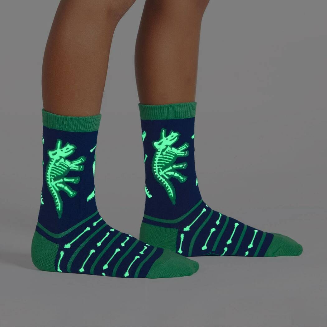 Arch-Eology Kids Crew Sock - 3 Pack - Glow in the Dark - The Sockery