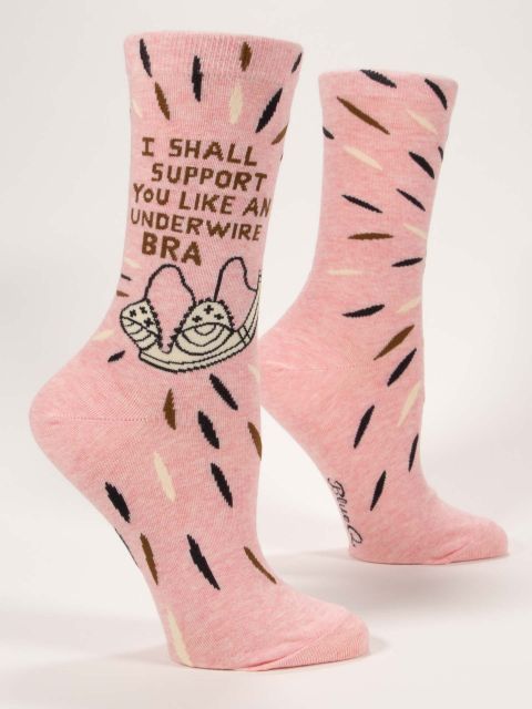 I shall support you like an Underwire Bra Women's Crew Sock - The Sockery