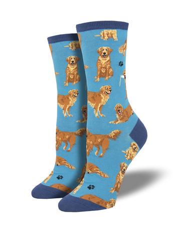 Golden Retriever Womens Crew Socks - The Sockery