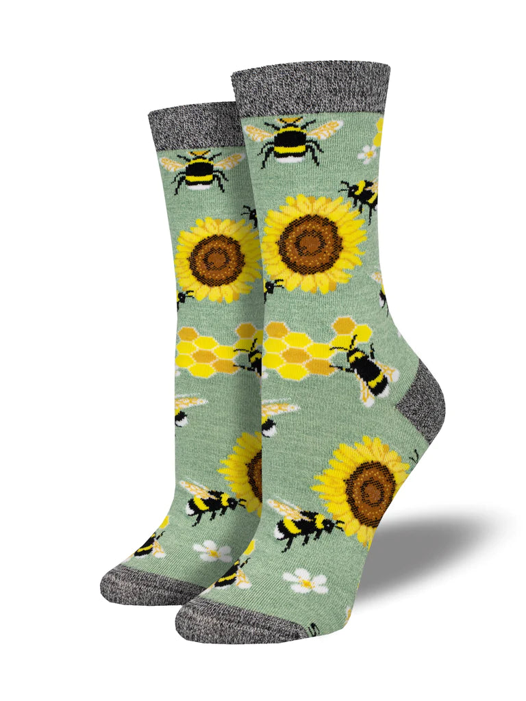 Honey in the Bank Women's Bamboo Crew Socks - The Sockery