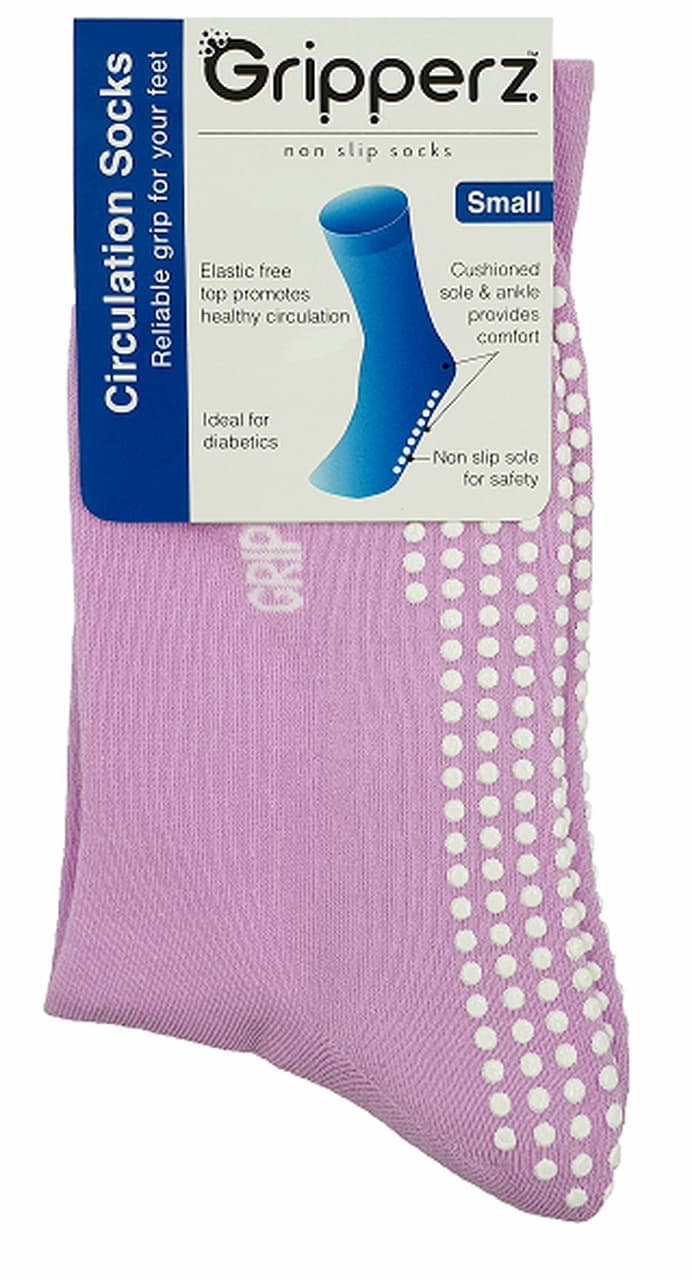 Lilac Non-Slip Circulation Socks The Sockery