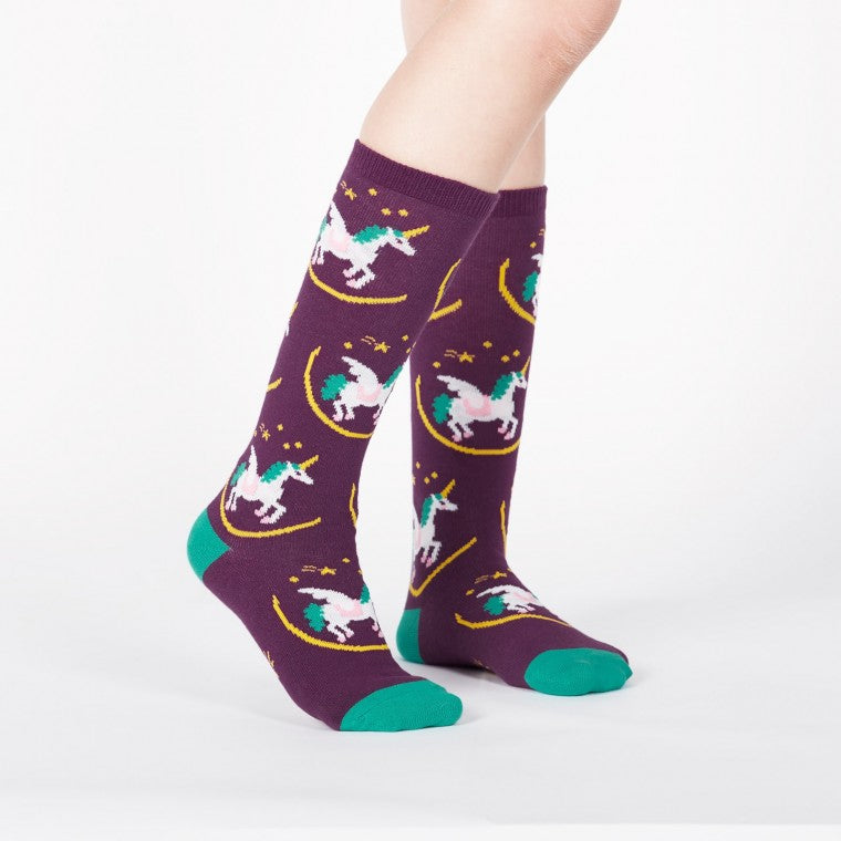 Wish Upon a Pegasus Kids Knee High Socks - The Sockery