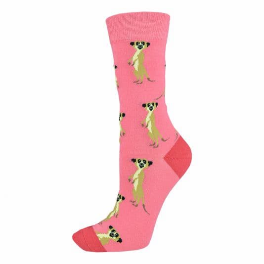 Meerkat Women's Bamboo Crew Socks - The Sockery