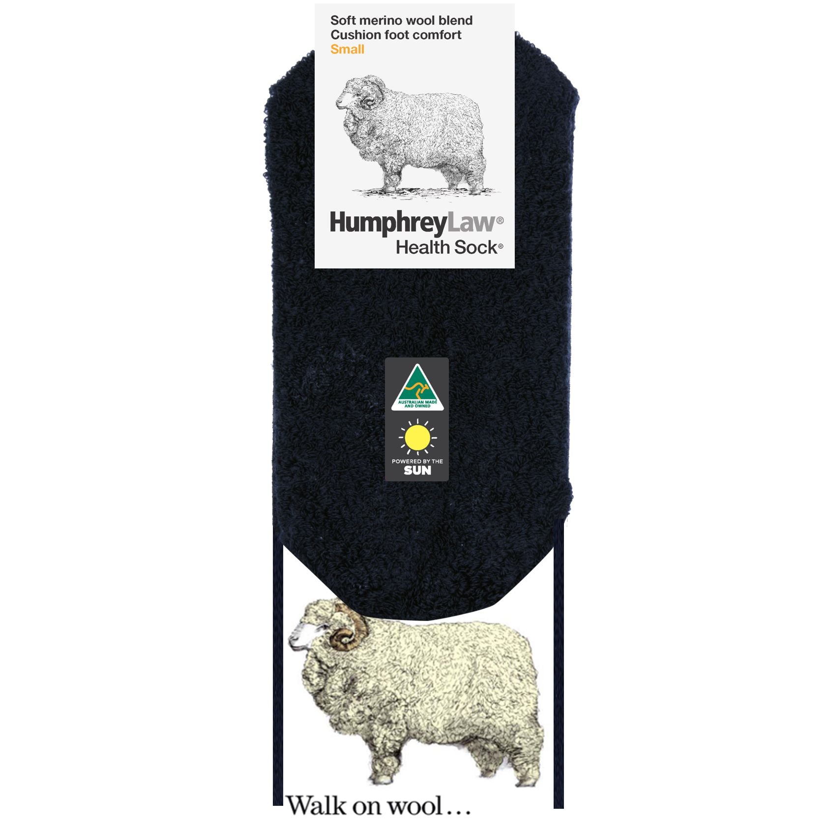 Womens Cushioned Foot Wool Sock in Charcoal - The Sockery