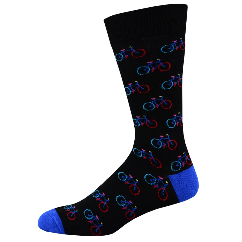 Bright Bikes Men's Bamboo Crew Socks