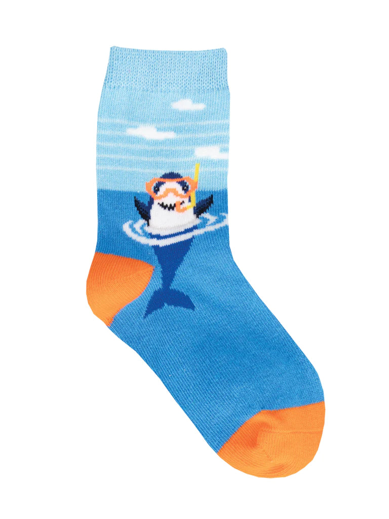 Snorkle Shark Kids Crew Socks (Age 2-4 yr) - The Sockery