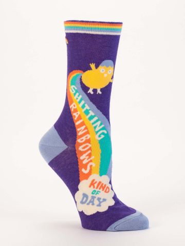 Shitting Rainbows Women's Crew Sock
