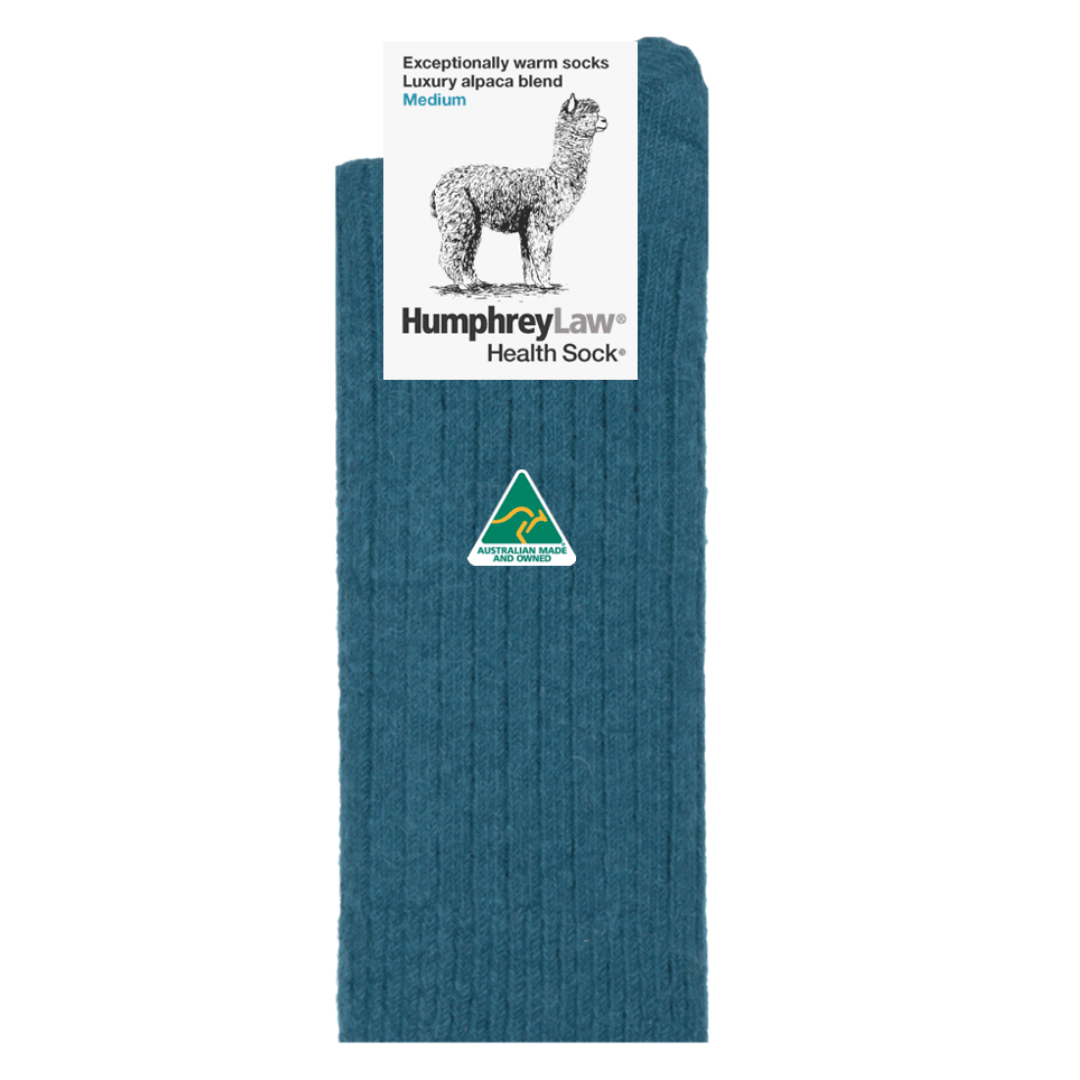 Luxury Alpaca Blend Sock in Teal - The Sockery