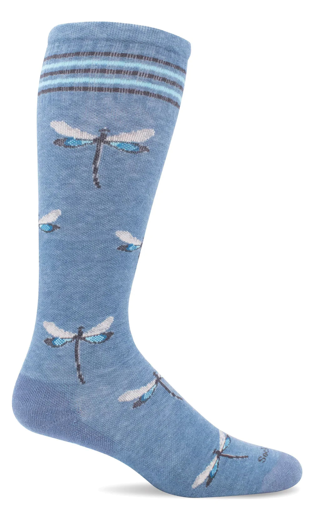 Dragonfly Women's Bamboo/Merino Over the Calf Compression Sock - The Sockery