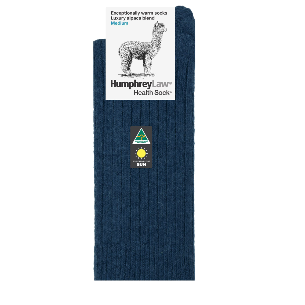 Luxury Alpaca Blend Socks in Denim - Aussie Made - The Sockery