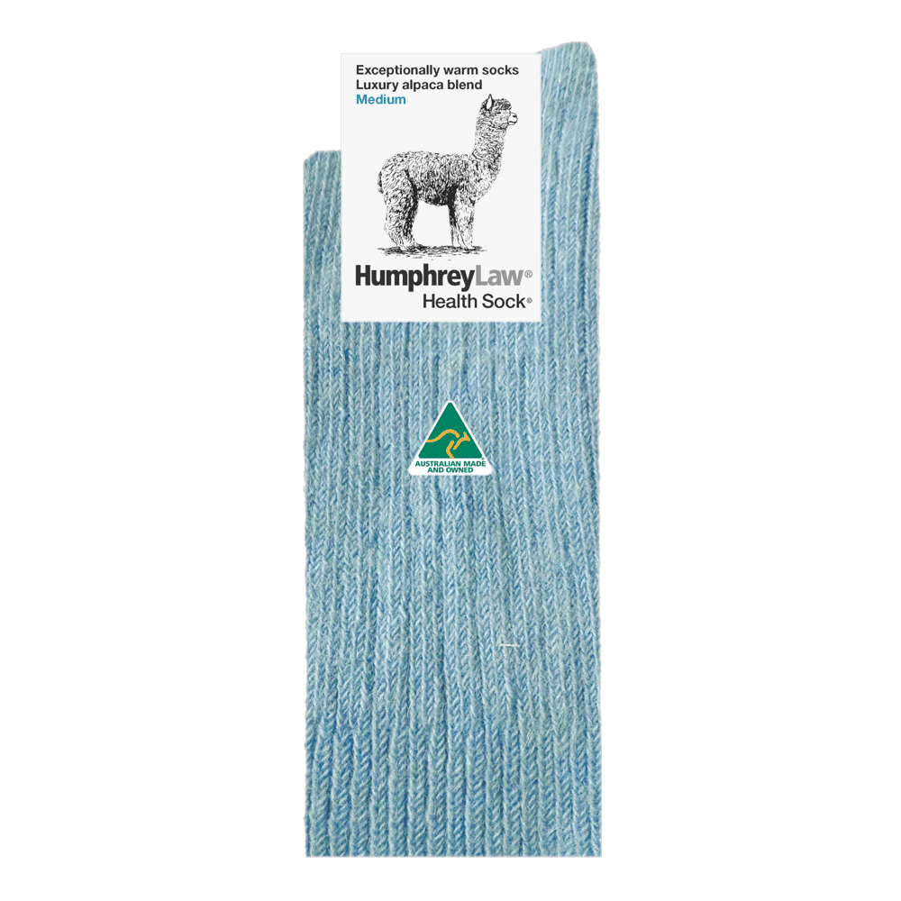 Luxury Alpaca Blend Socks in Baby Blue - Aussie Made - The Sockery