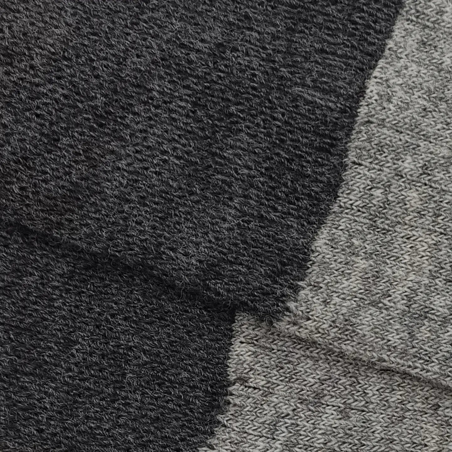 Close-up of black and gray fabric texture