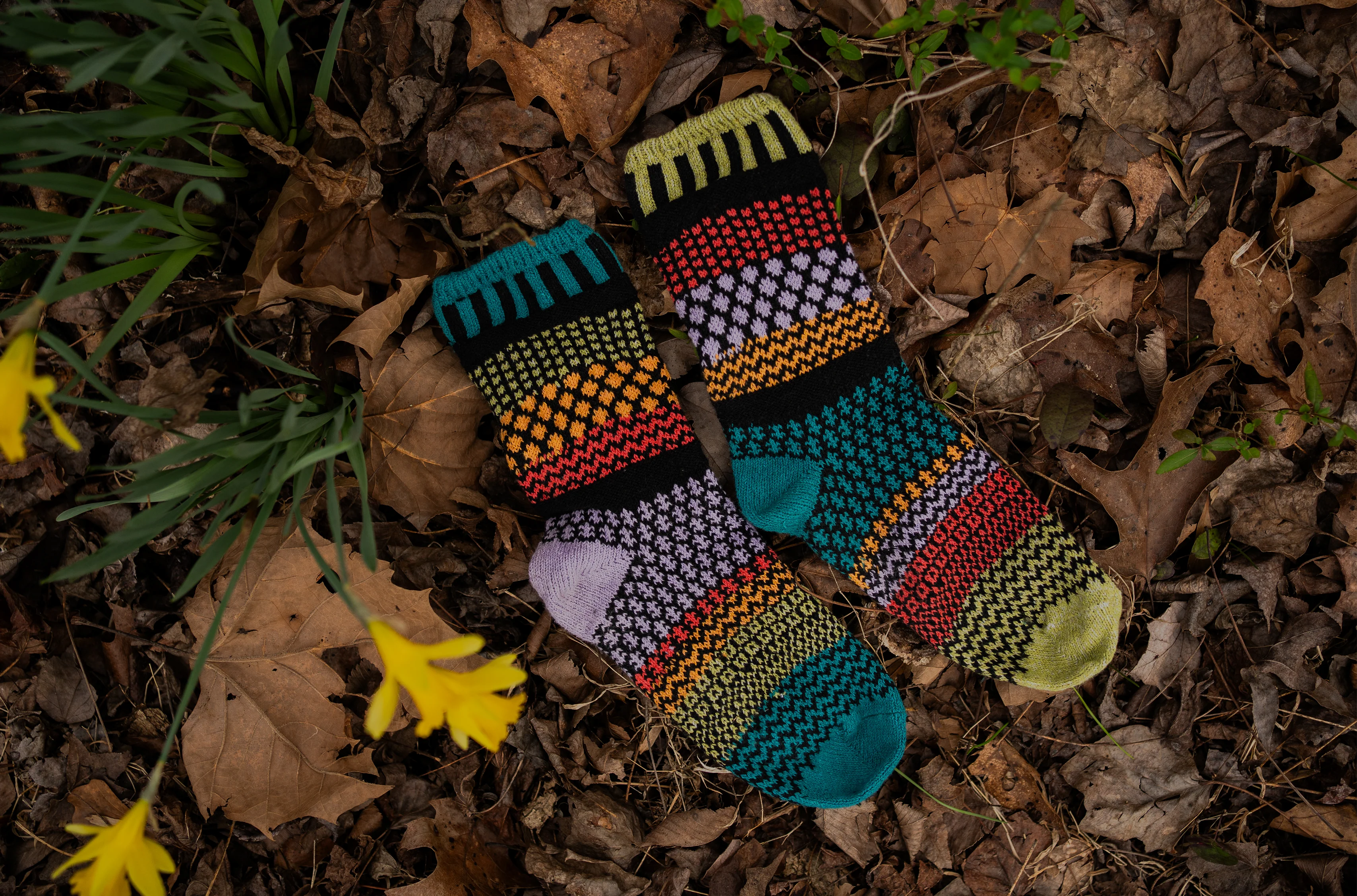 Artichoke Recycled Cotton Crew Socks - The Sockery