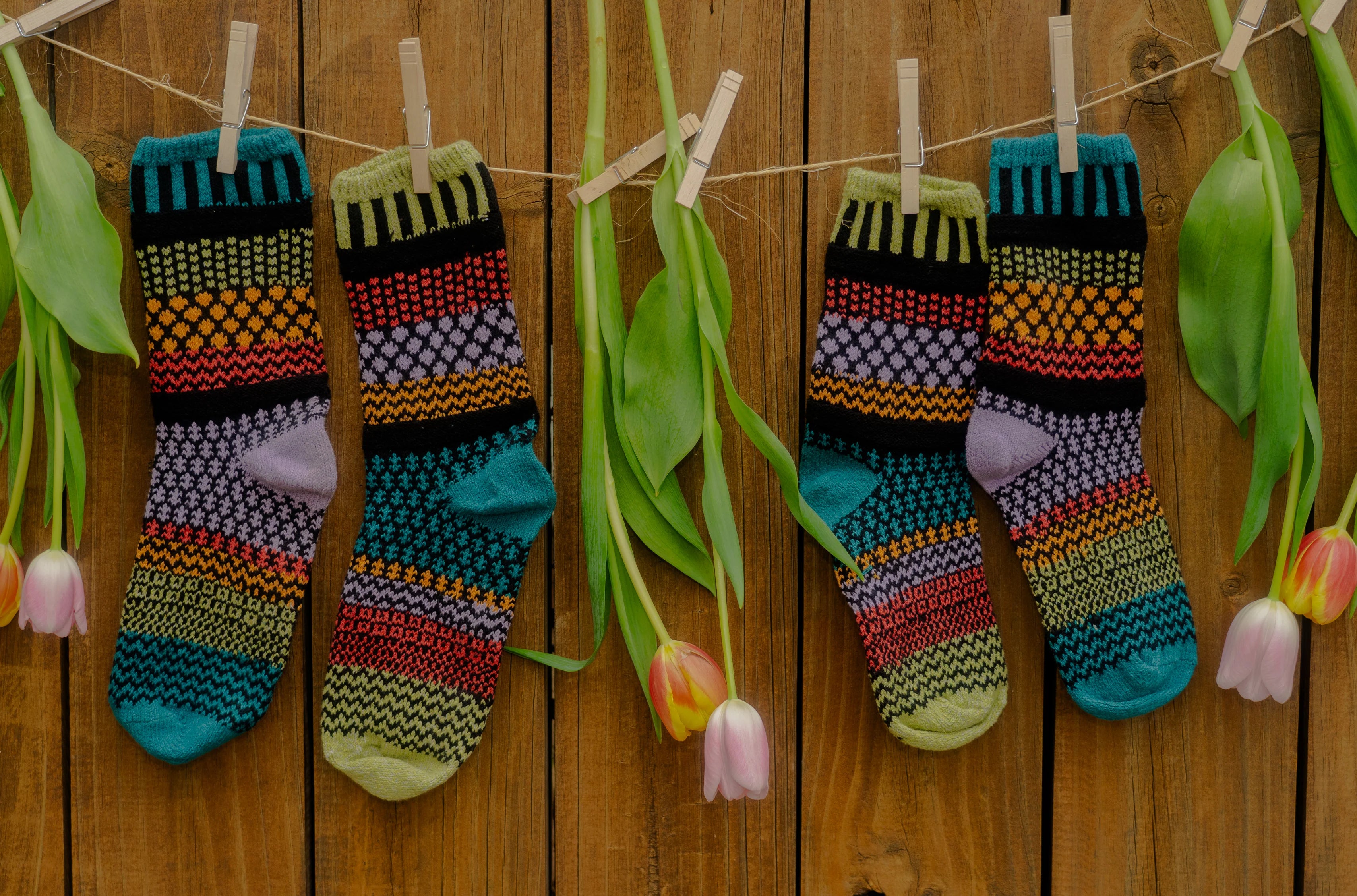 Artichoke Recycled Cotton Crew Socks - The Sockery