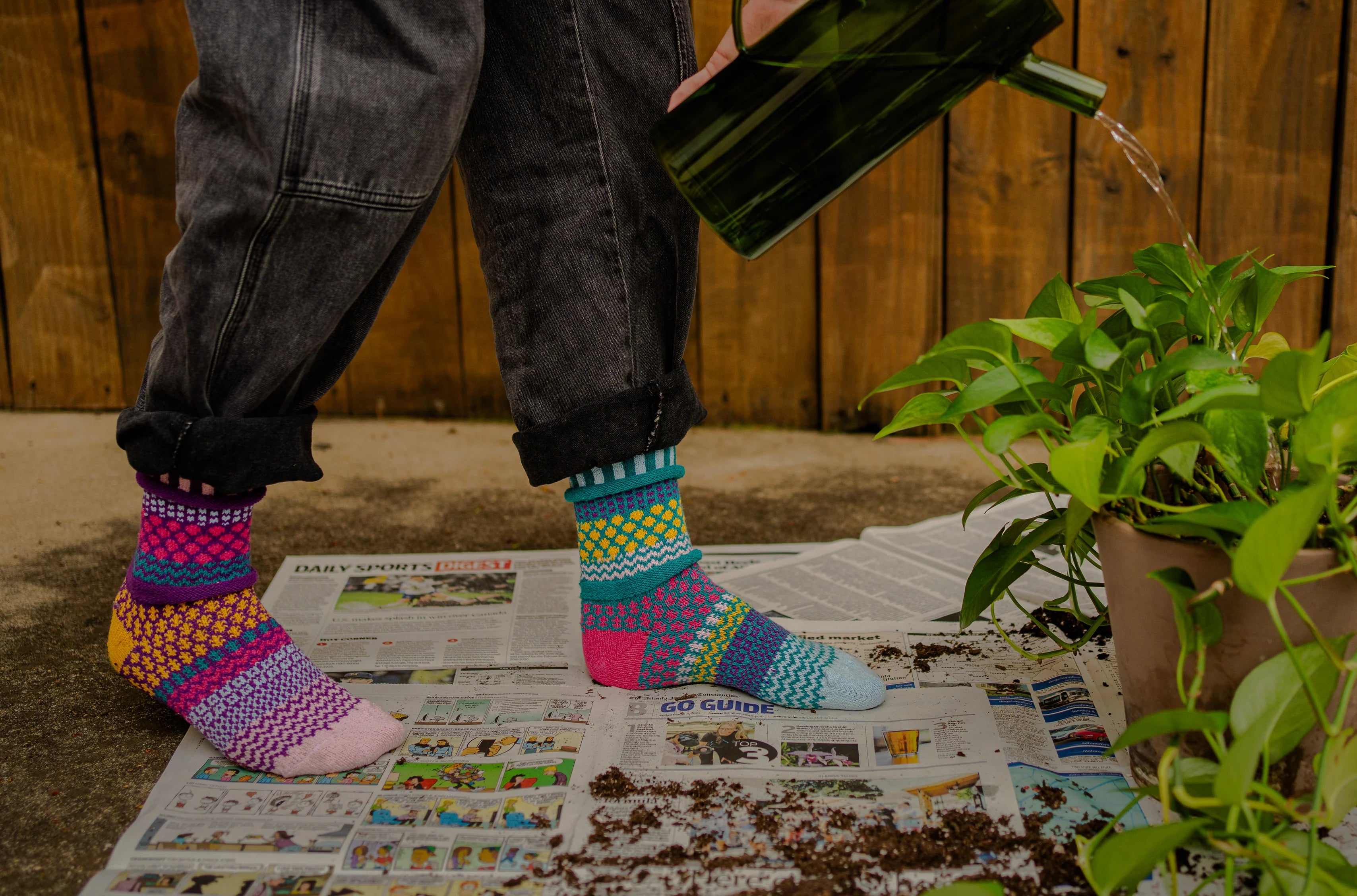 Petunia Recycled Cotton Crew Socks - The Sockery