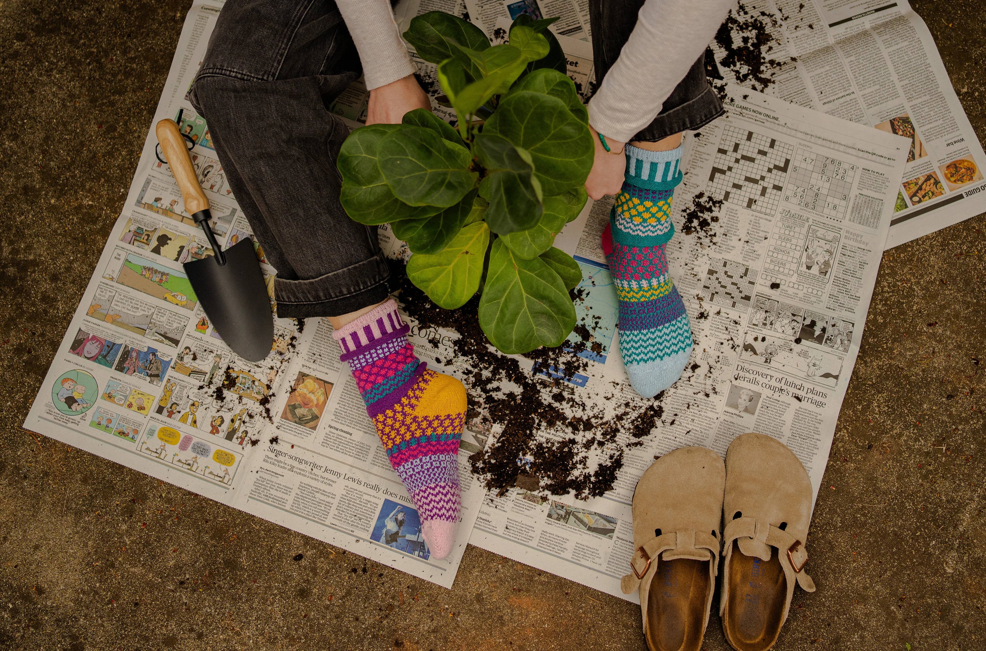 Petunia Recycled Cotton Crew Socks - The Sockery