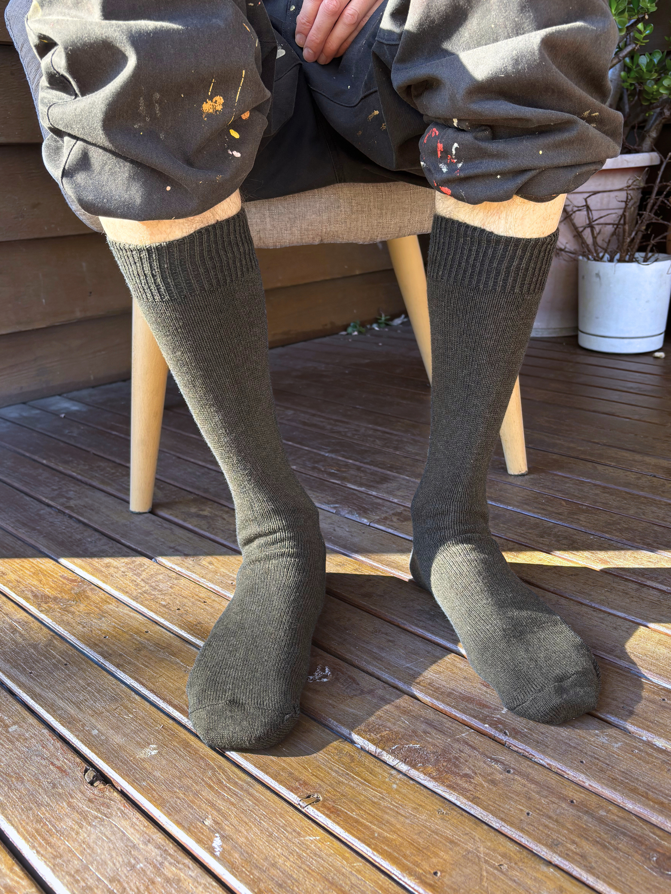 Extra Large Socks in Grey - Australian Made