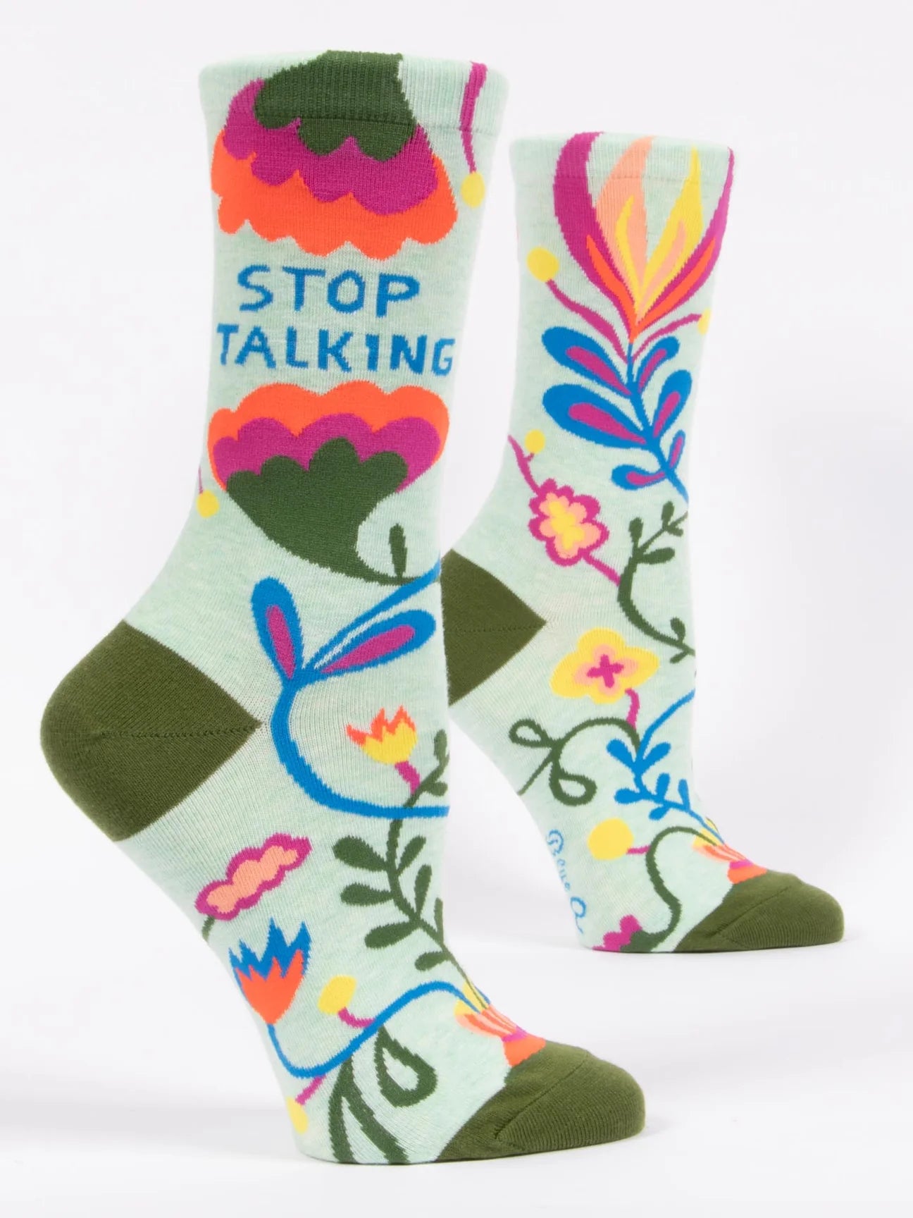 Stop Talking Women's Crew Sock - The Sockery